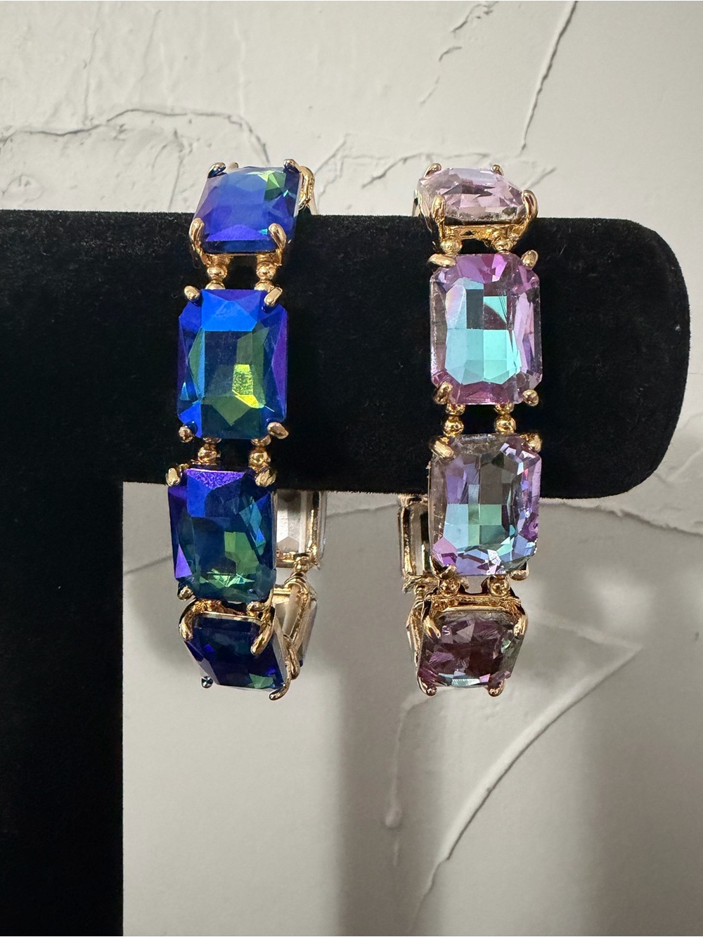 Crystal Tennis Bracelet - Blue and Purple